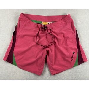VTG Mens Board Shorts Swim Medium 32" waist Beach 90s Style Pink